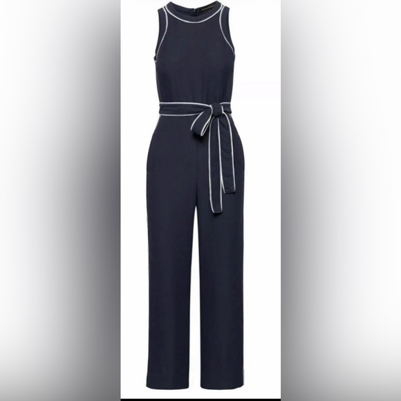 Banana Republic Navy Jumpsuit with White Accents - Picture 3 of 7